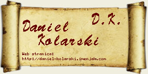 Daniel Kolarski vizit kartica